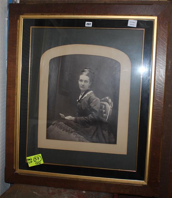 Victorian photo with oak frame